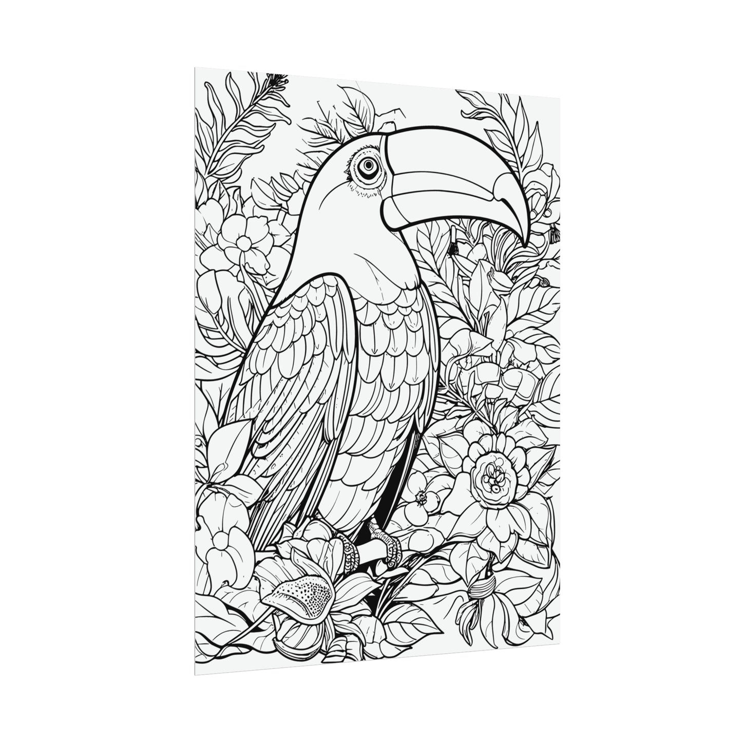 Toucan Exotic Birds Coloring Art Posters