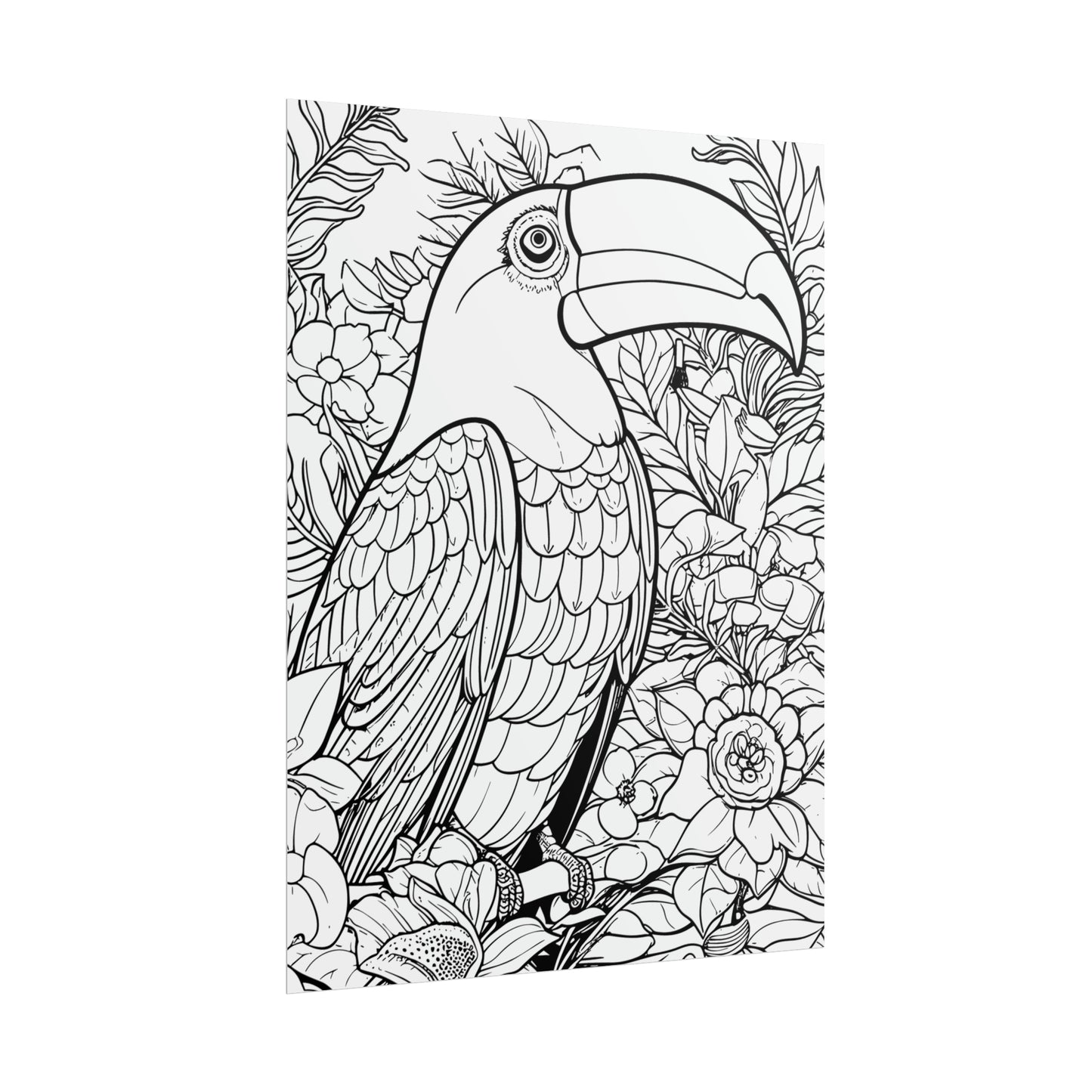 Toucan Exotic Birds Coloring Art Posters