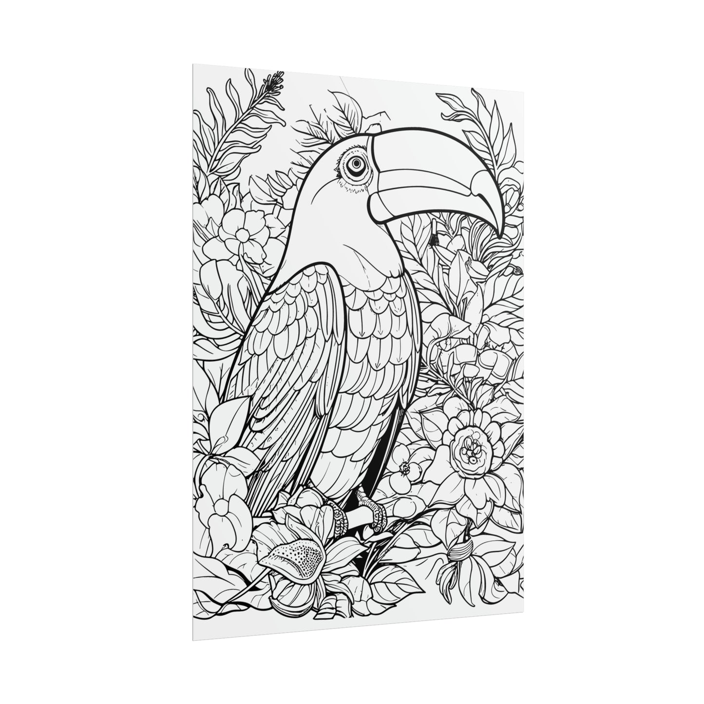 Toucan Exotic Birds Coloring Art Posters