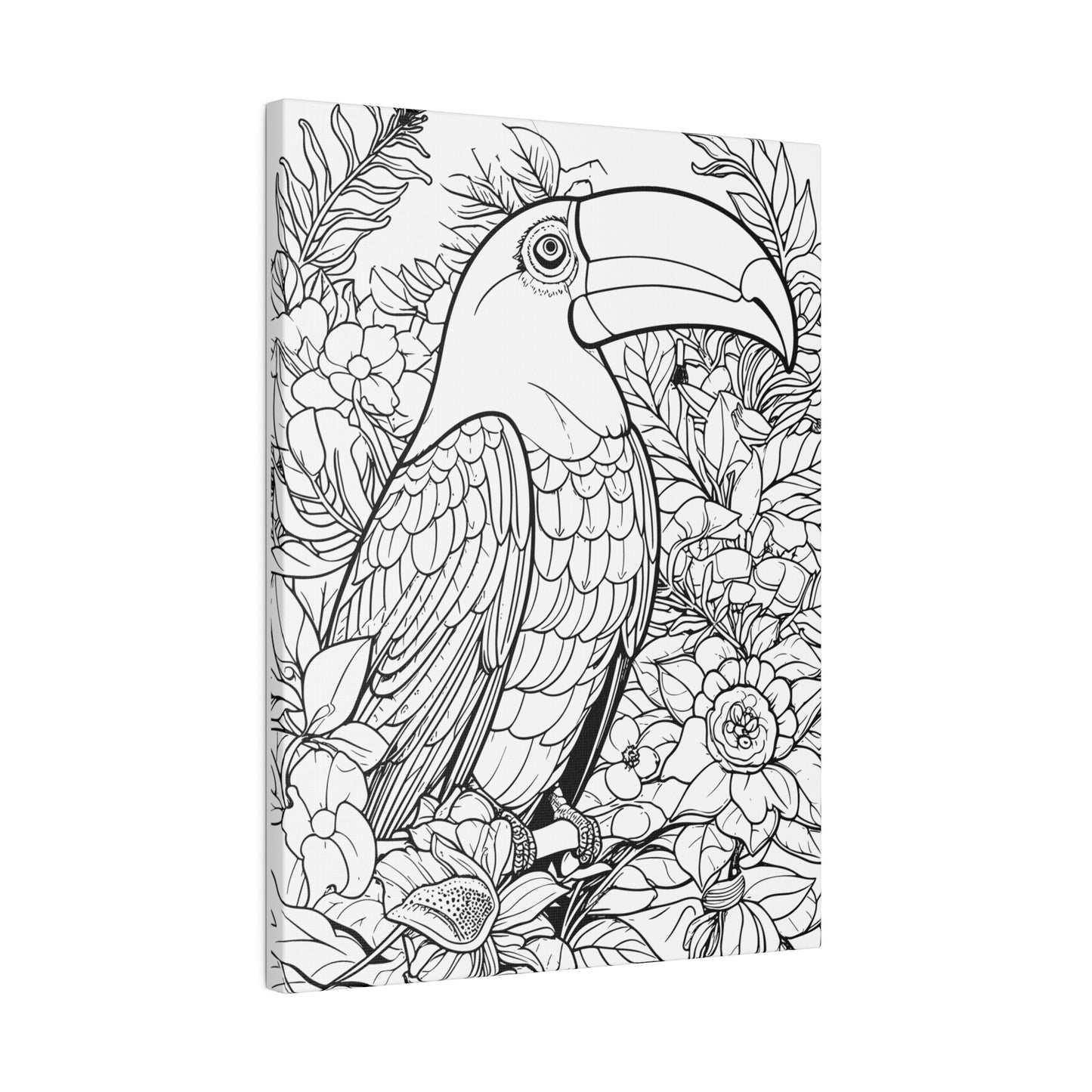 Toucan Coloring Canvas, Stretched, 0.75"