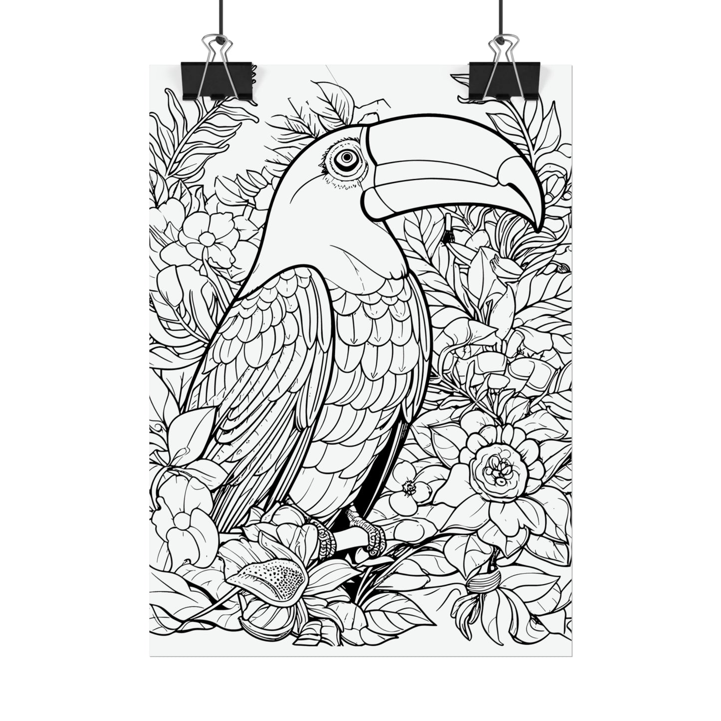 Toucan Exotic Birds Coloring Art Posters