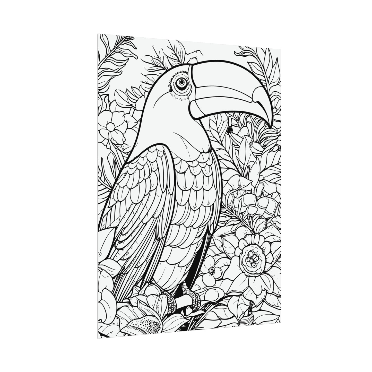 Toucan Exotic Birds Coloring Art Posters