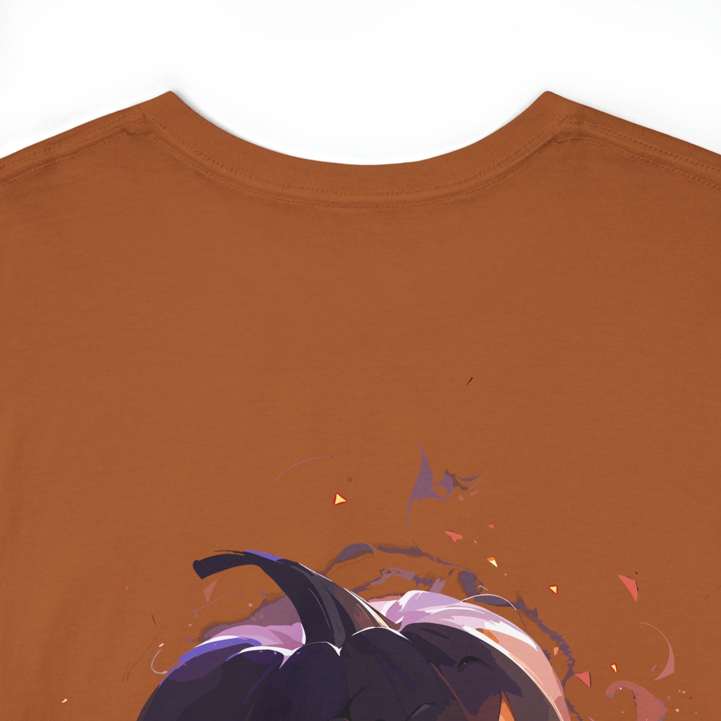 Halloween Scary Pumpkin Unisex Heavy Cotton Tee