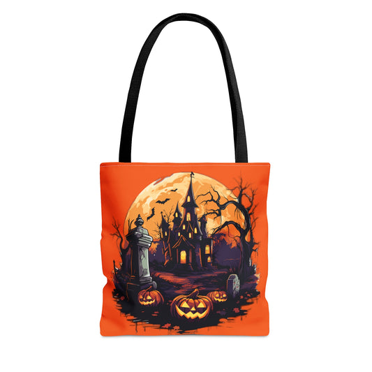 Halloween Haunted Tote Bag (AOP)