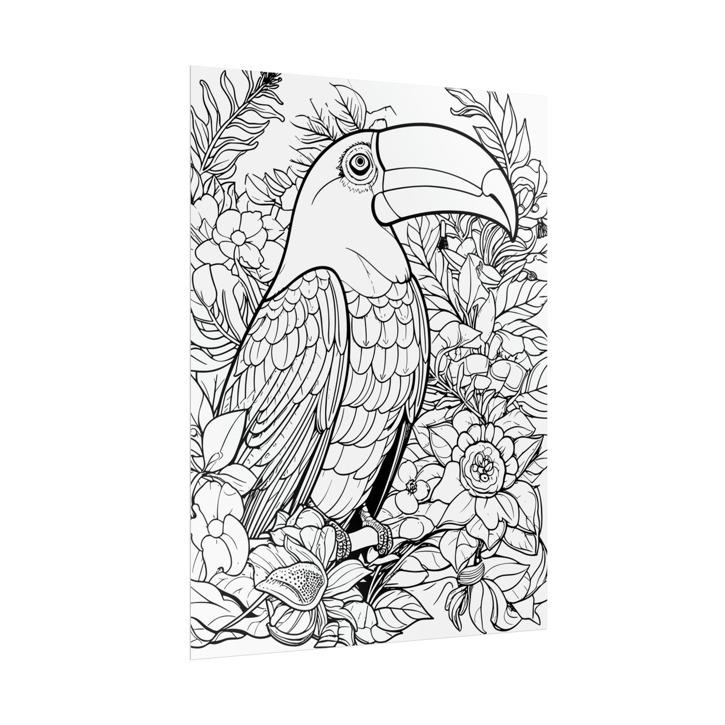 Toucan Exotic Birds Coloring Art Posters