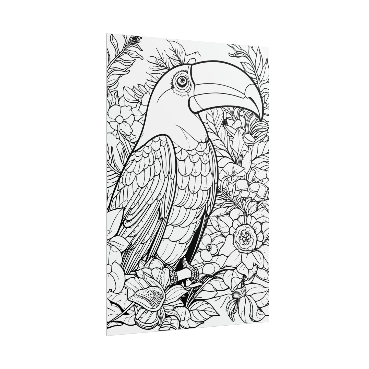 Toucan Exotic Birds Coloring Art Posters