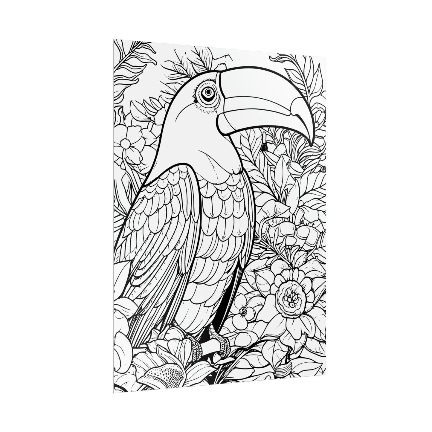 Toucan Exotic Birds Coloring Art Posters