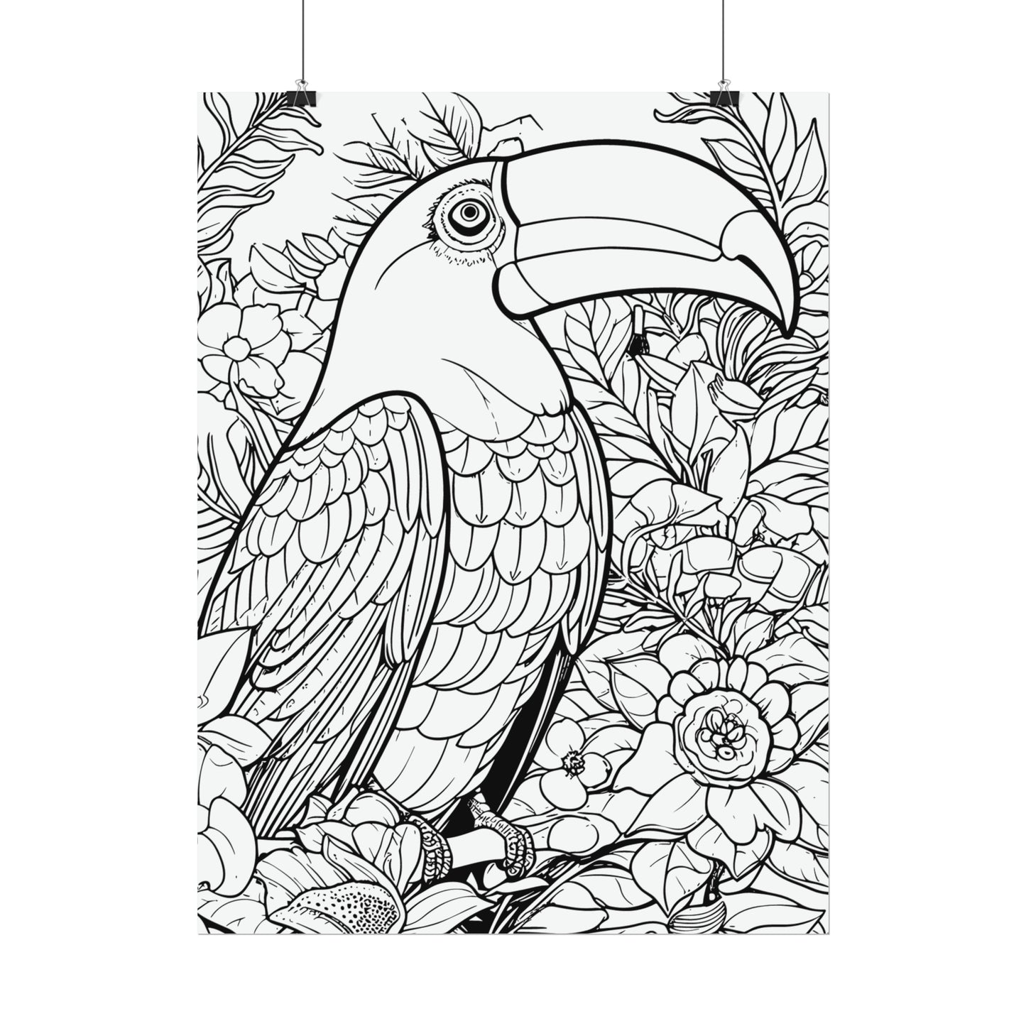 Toucan Exotic Birds Coloring Art Posters