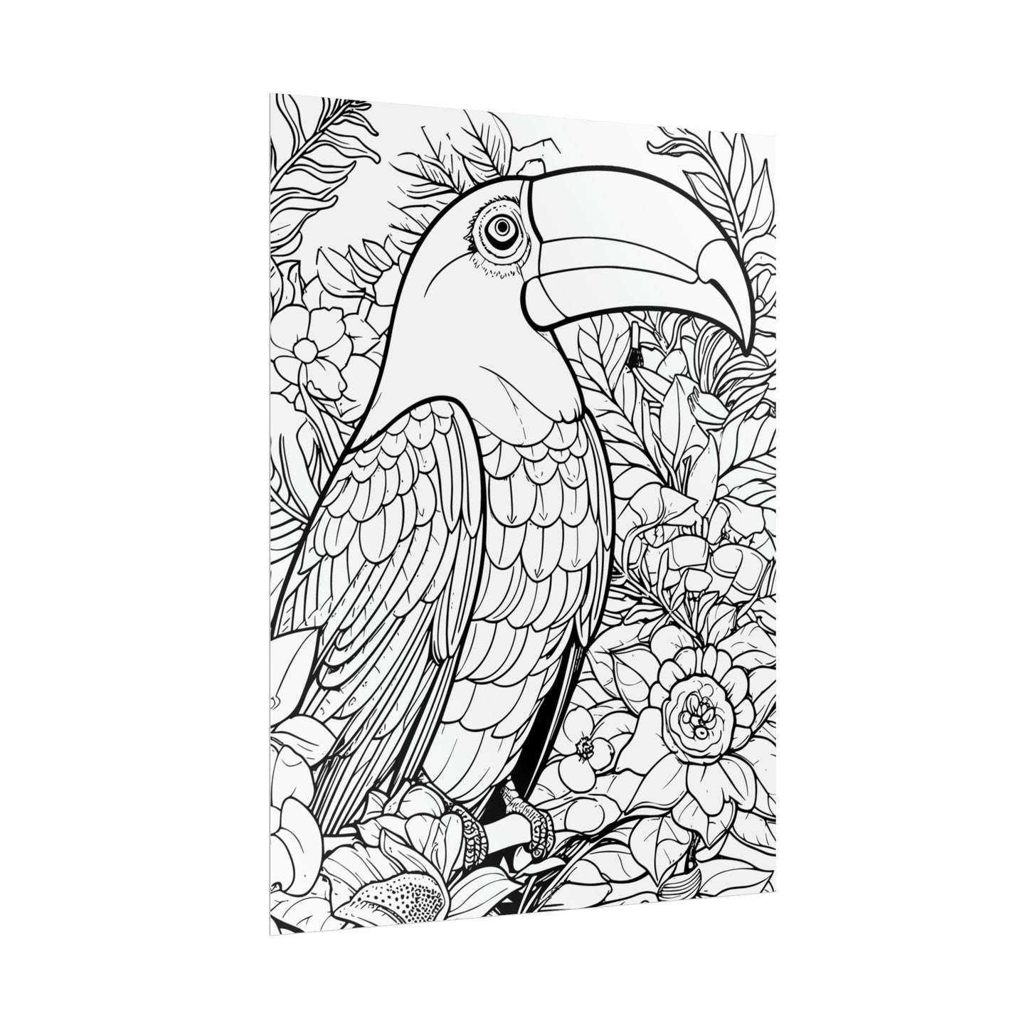 Toucan Exotic Birds Coloring Art Posters