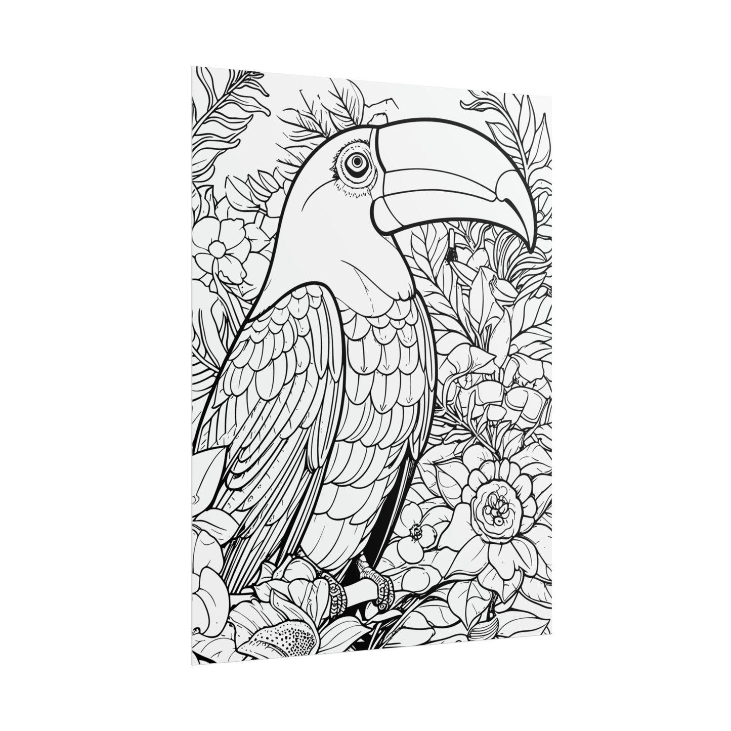 Toucan Exotic Birds Coloring Art Posters