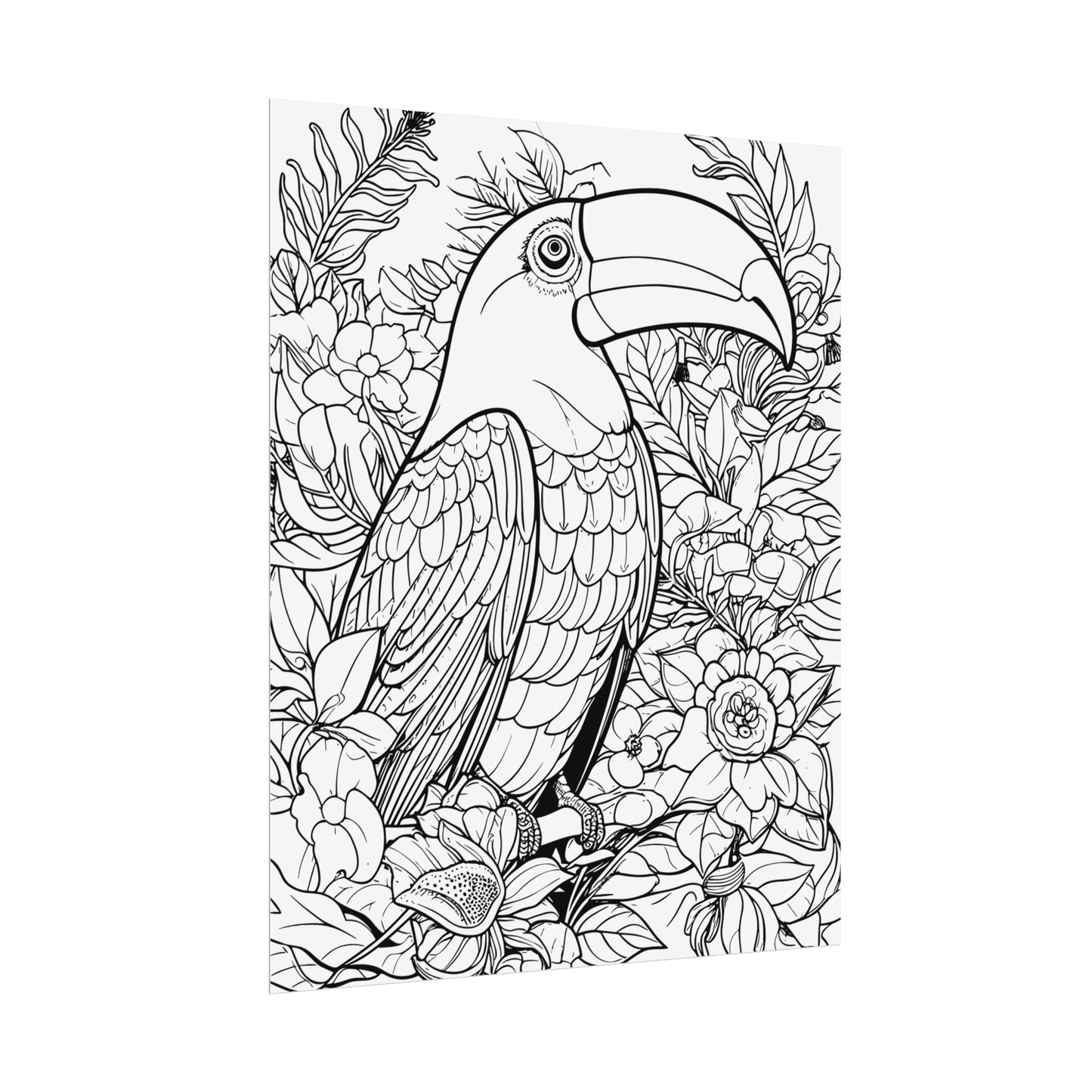 Toucan Exotic Birds Coloring Art Posters