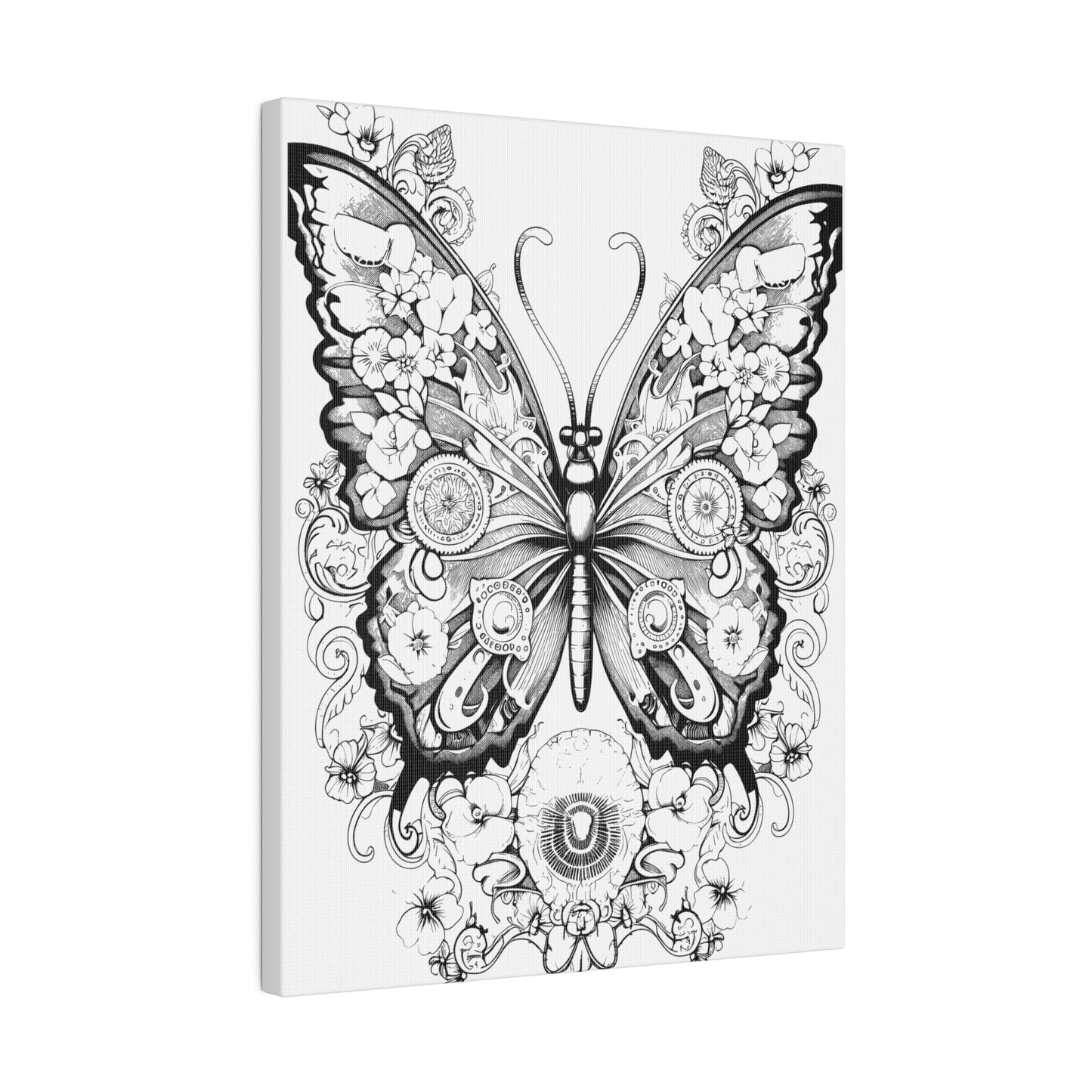 Butterfly Coloring Canvas, Stretched, 0.75"