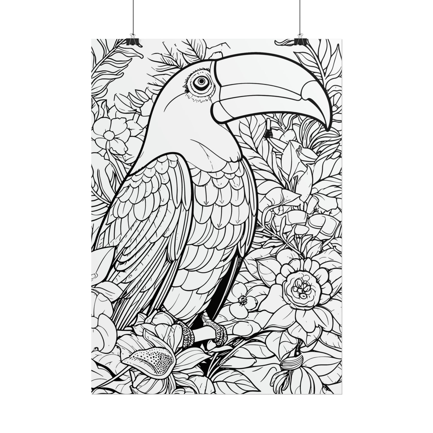 Toucan Exotic Birds Coloring Art Posters