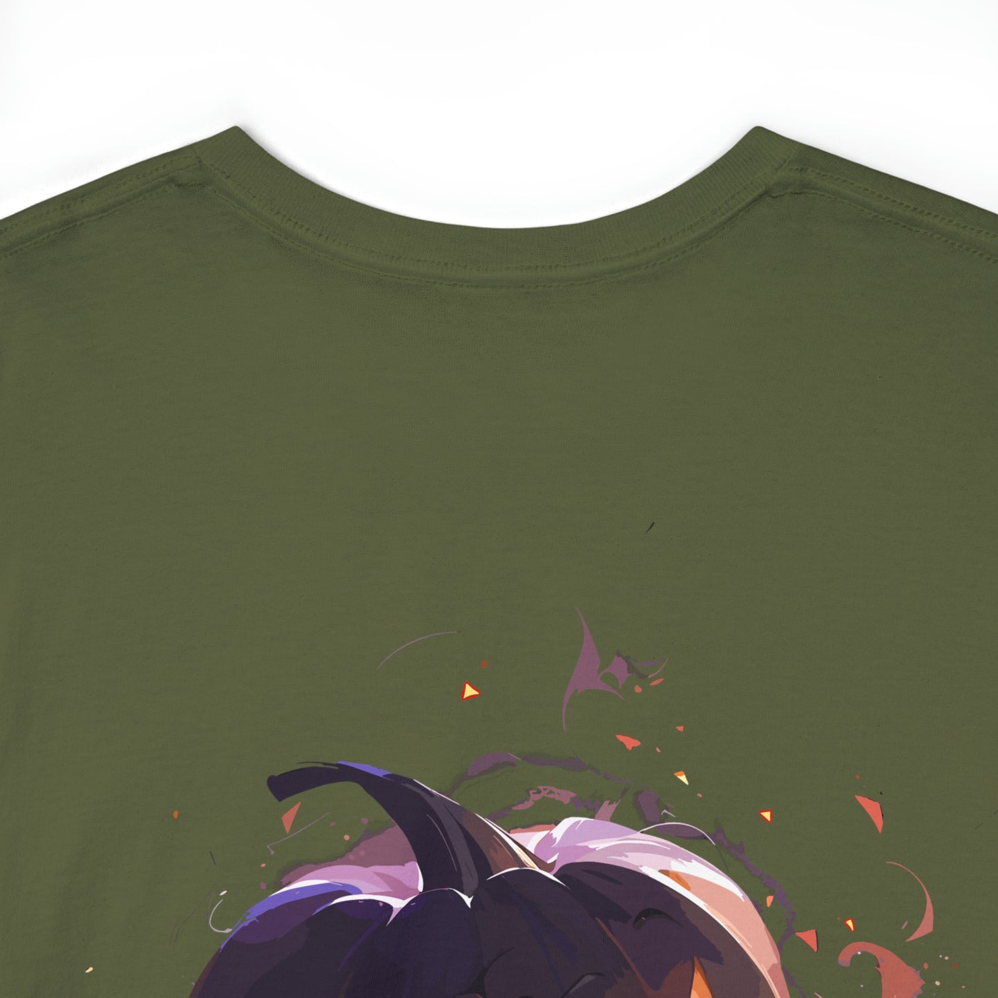 Halloween Scary Pumpkin Unisex Heavy Cotton Tee