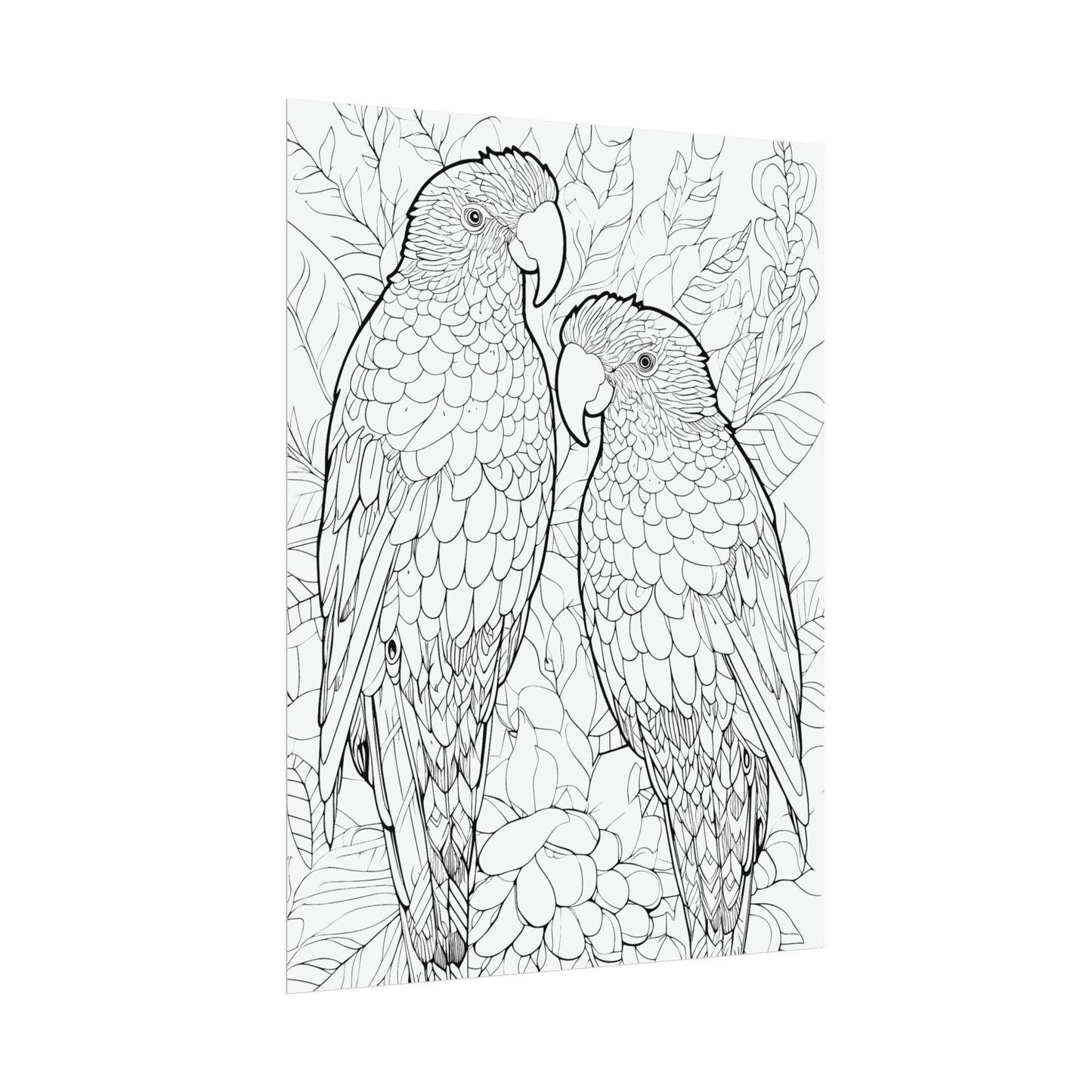 Amazon Parrots Exotic Bird Coloring Art Posters