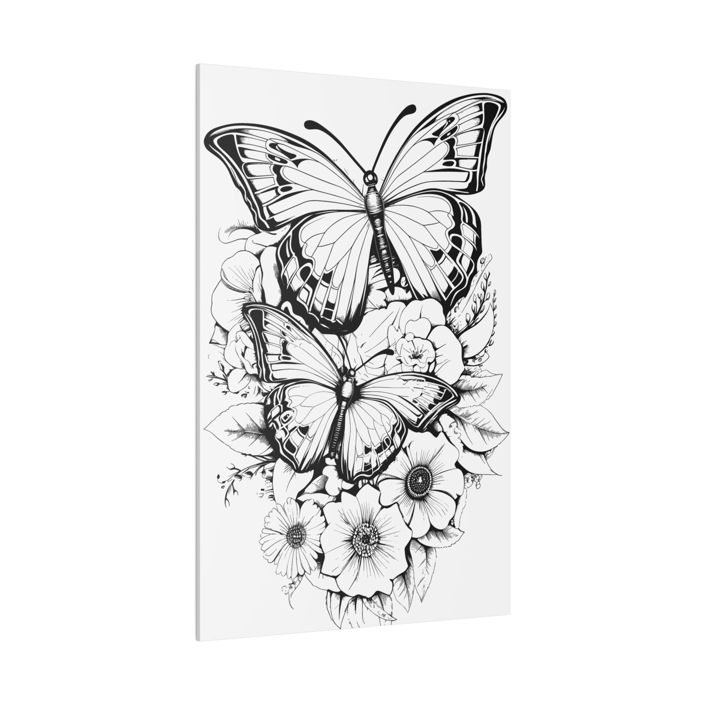 Butterfly Coloring Canvas, Stretched, 0.75"