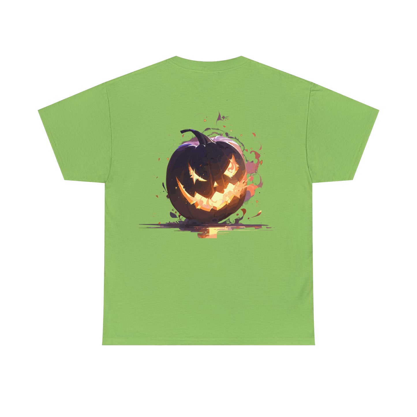 Halloween Scary Pumpkin Unisex Heavy Cotton Tee