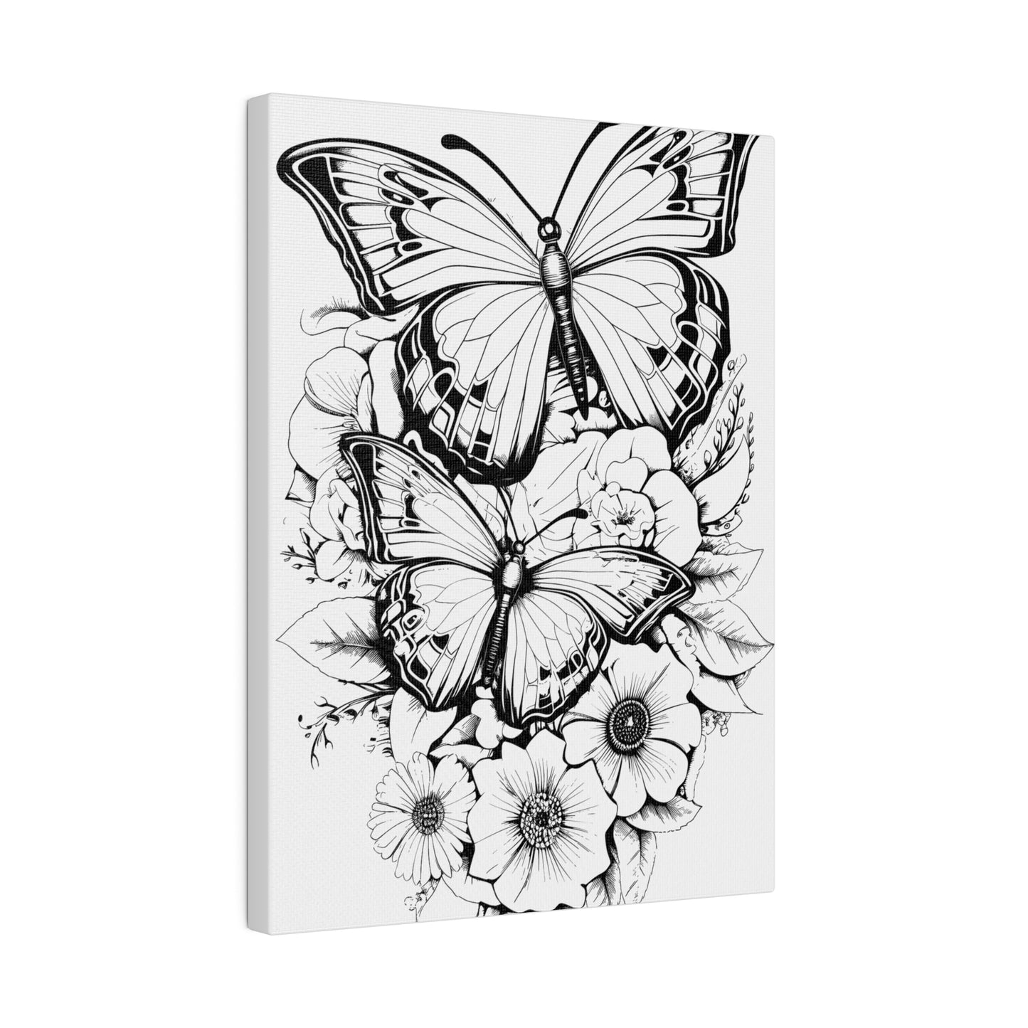 Butterfly Coloring Canvas, Stretched, 0.75"