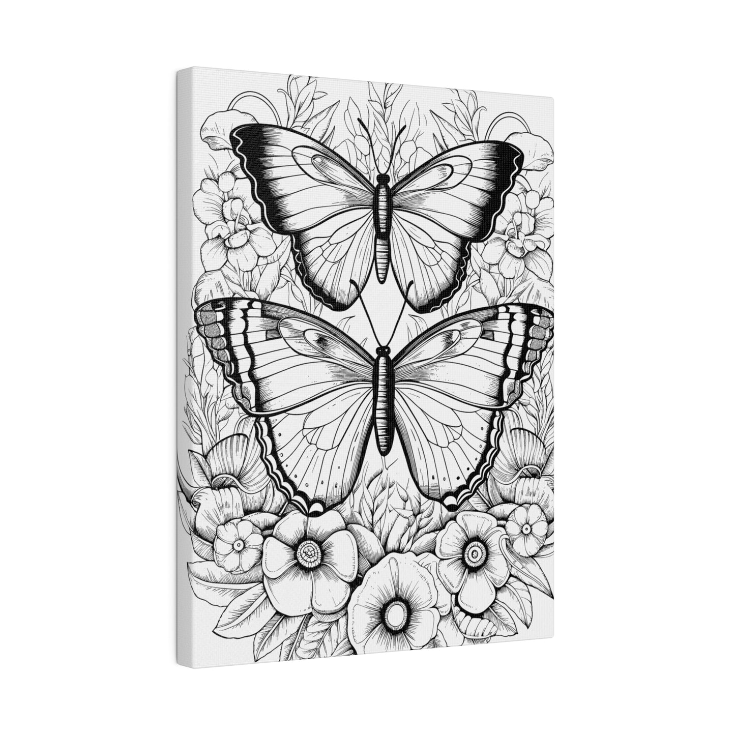 Butterfly Coloring Canvas, Stretched, 0.75"