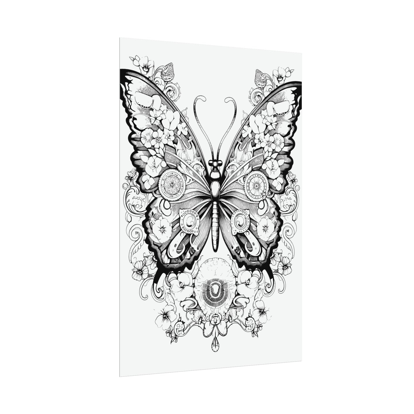 Butterfly Coloring Art Posters