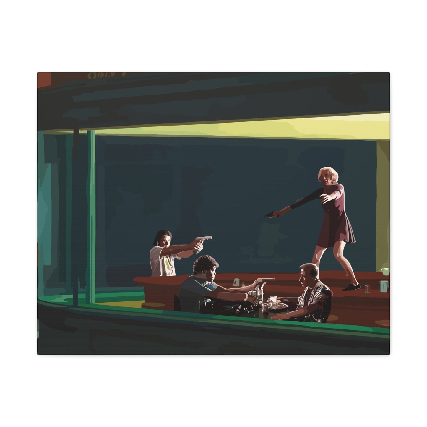 Pulp Nighthawks Canvas Gallery Wraps