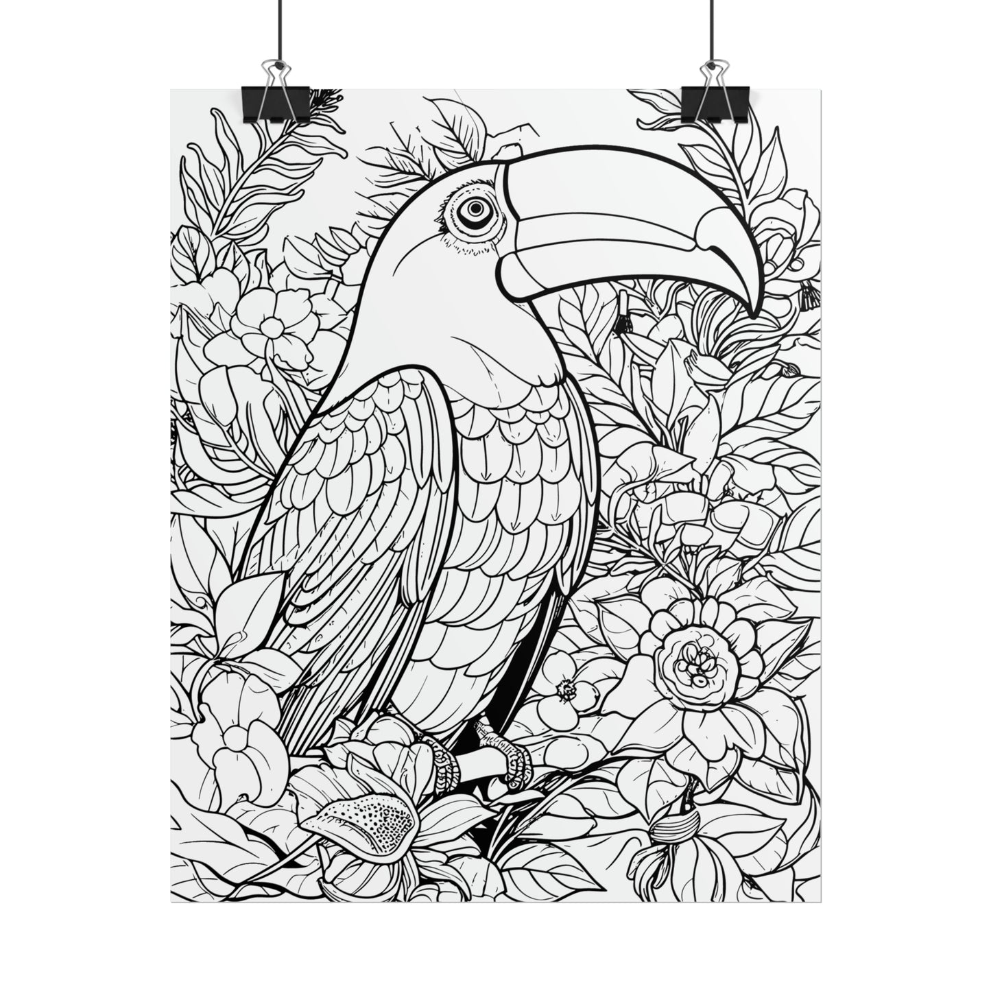 Toucan Exotic Birds Coloring Art Posters