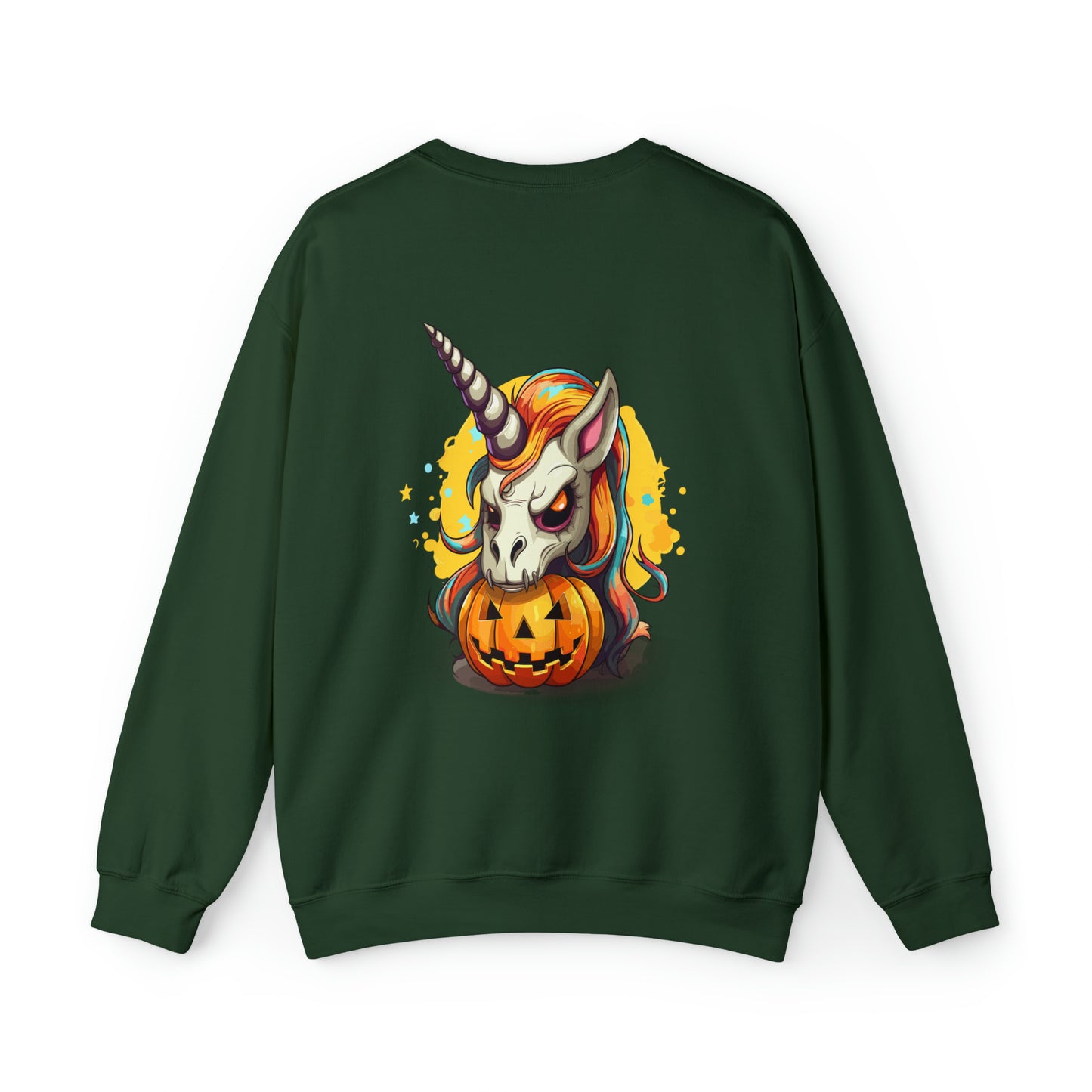 Halloween Scary Pumpkin Scary Unicorn Crewneck Sweatshirt