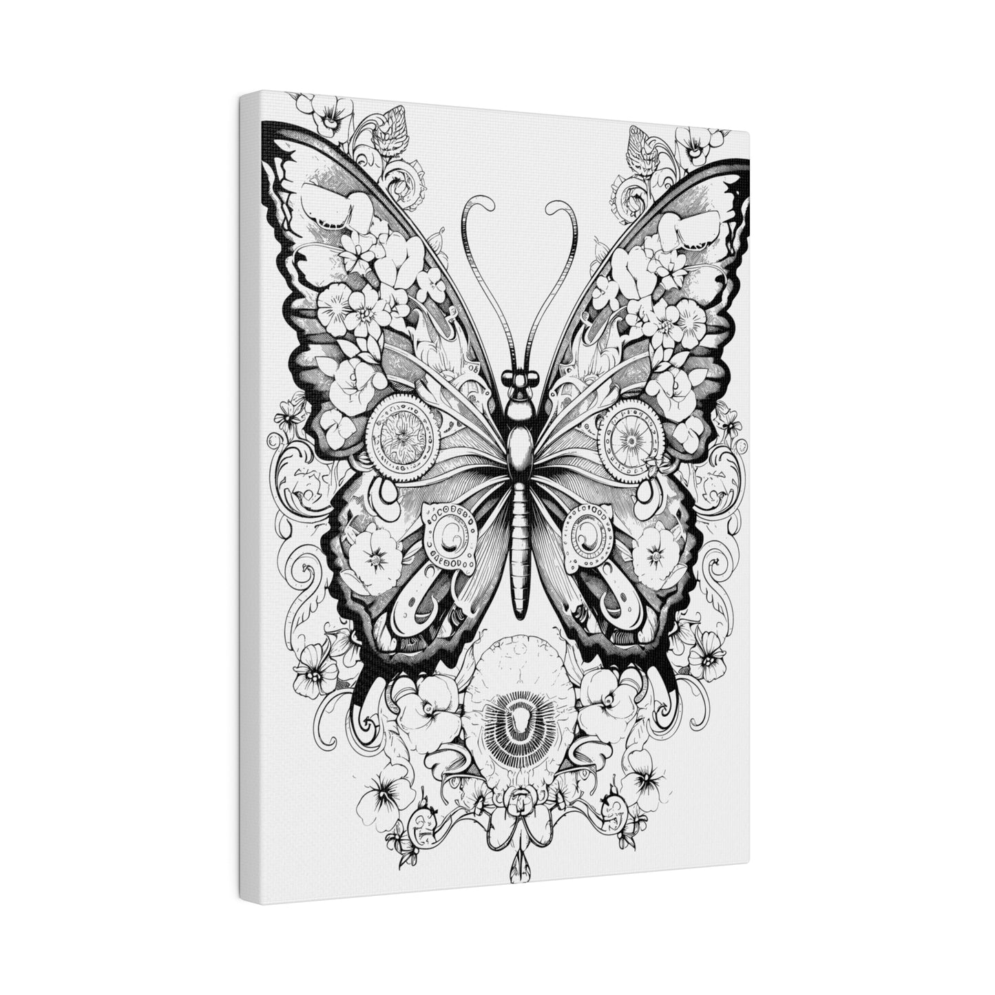 Butterfly Coloring Canvas, Stretched, 0.75"