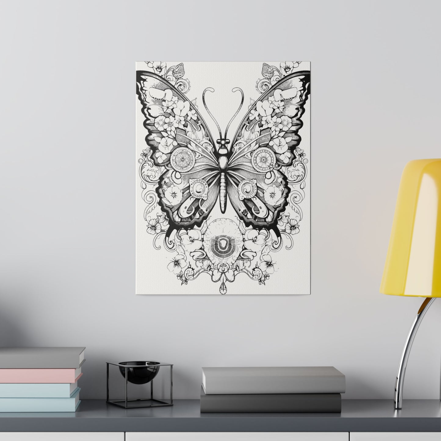 Butterfly Coloring Canvas, Stretched, 0.75"