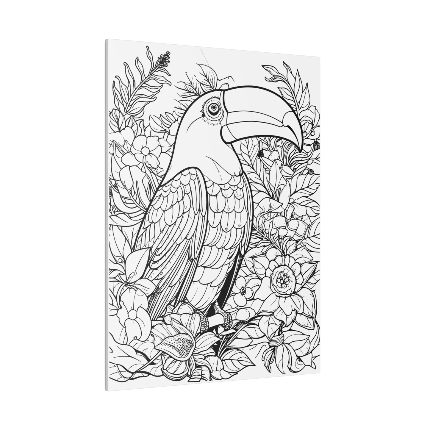 Toucan Coloring Canvas, Stretched, 0.75"