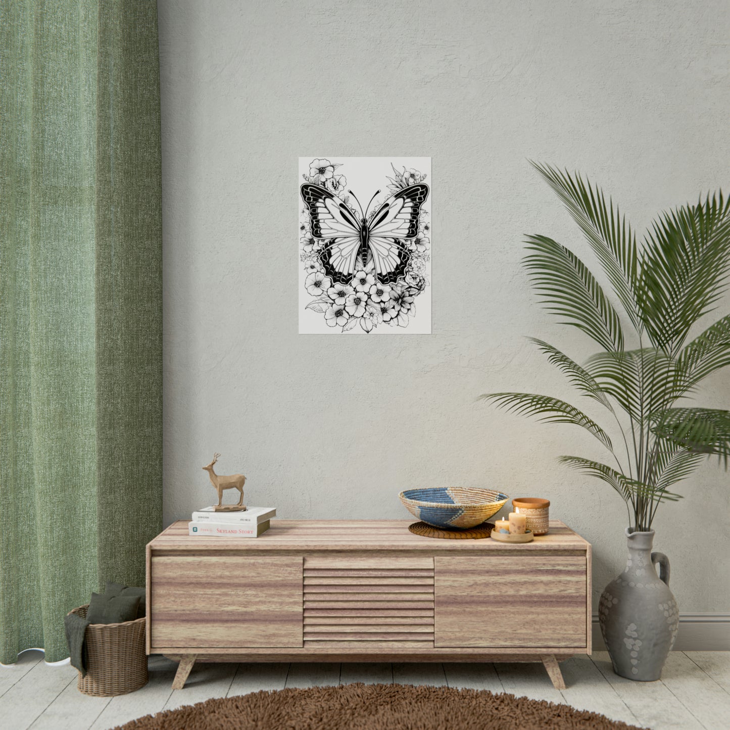 Butterfly Coloring Art Posters