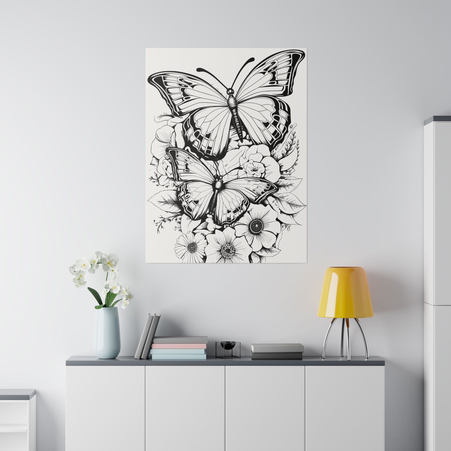 Butterfly Coloring Canvas, Stretched, 0.75"