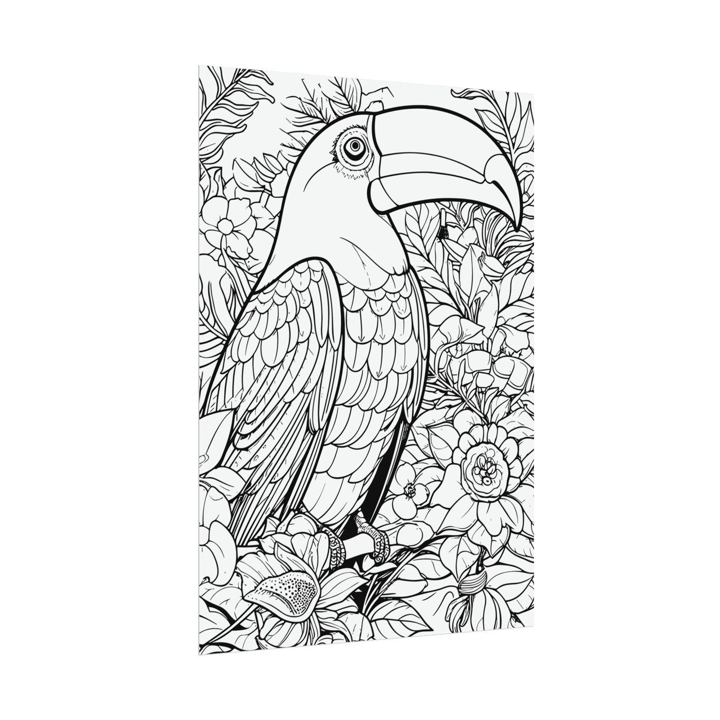 Toucan Exotic Birds Coloring Art Posters