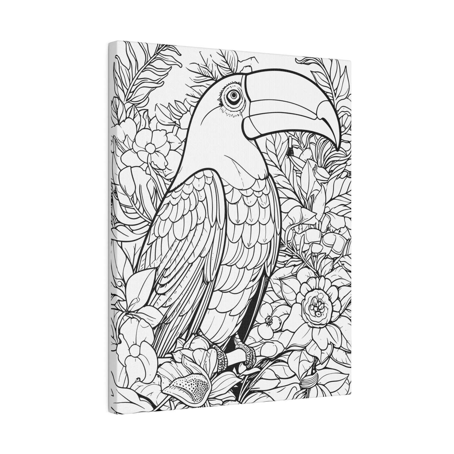 Toucan Coloring Canvas, Stretched, 0.75"