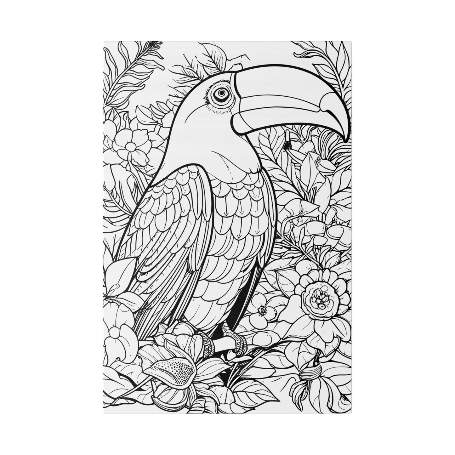 Toucan Coloring Canvas, Stretched, 0.75"