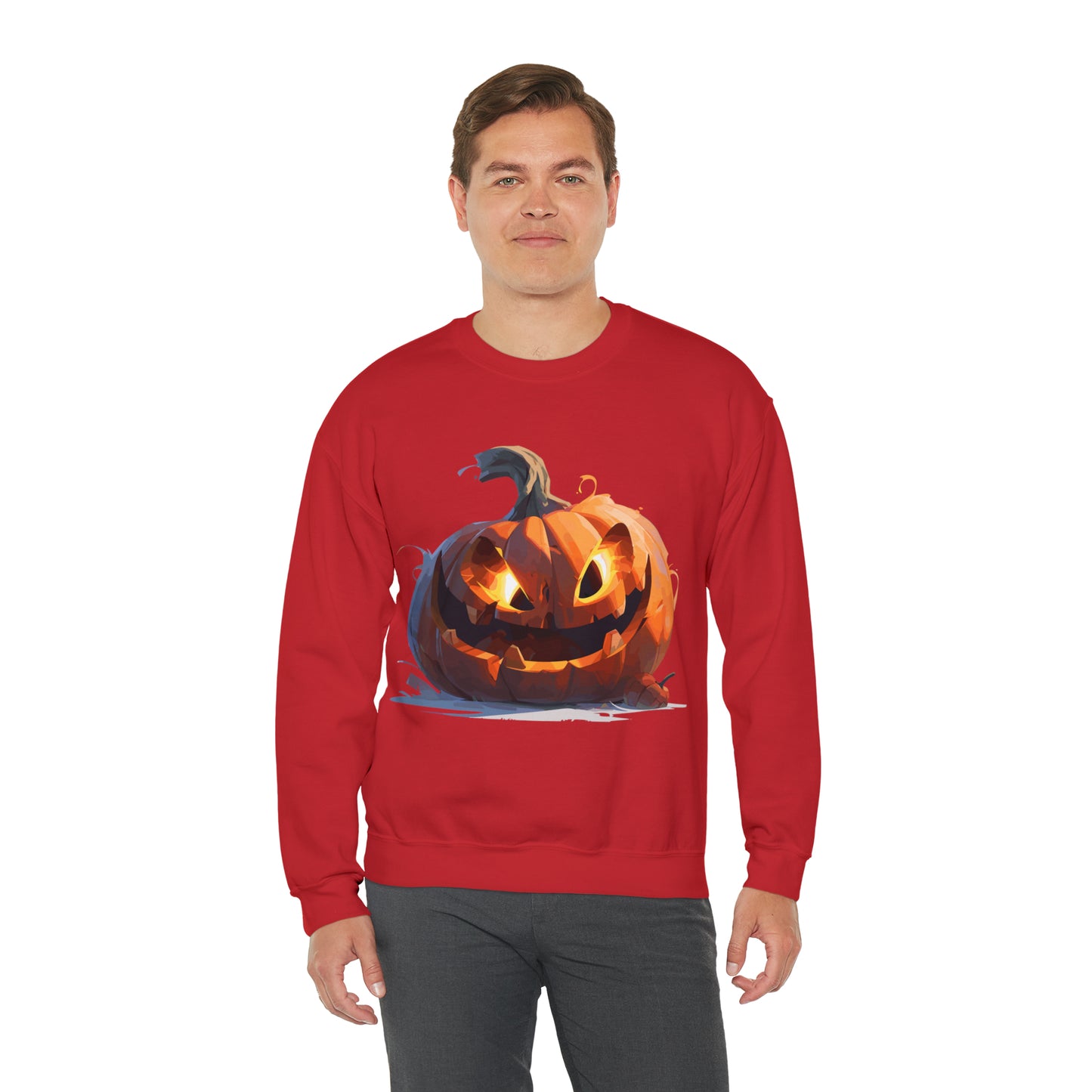 Halloween Pumpkin Crewneck Sweatshirt