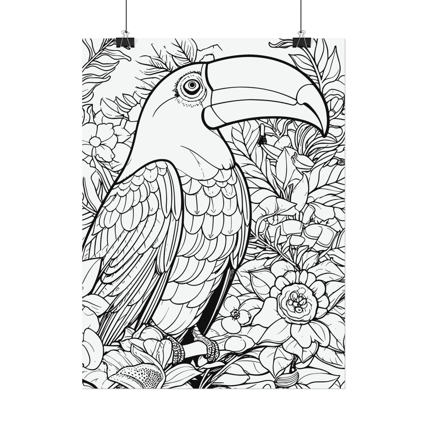 Toucan Exotic Birds Coloring Art Posters