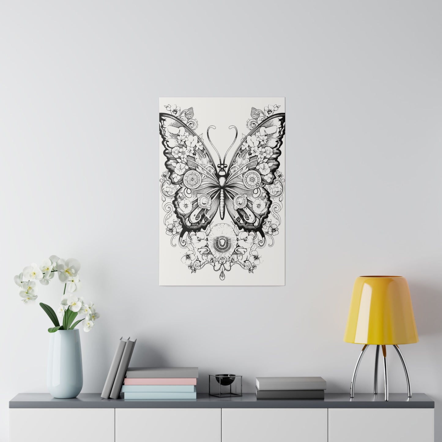 Butterfly Coloring Canvas, Stretched, 0.75"