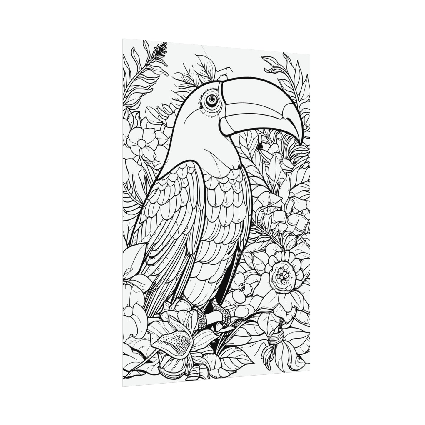 Toucan Exotic Birds Coloring Art Posters