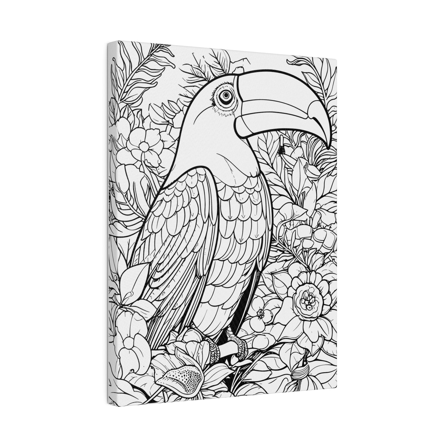 Toucan Coloring Canvas, Stretched, 0.75"