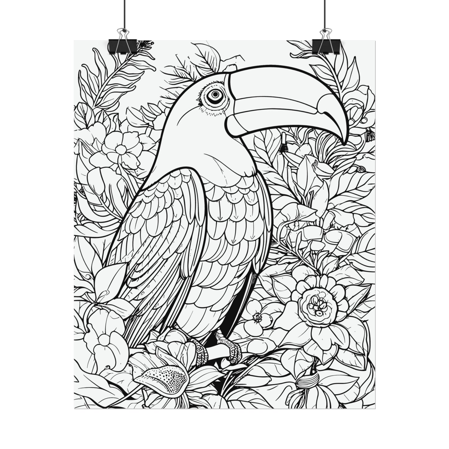 Toucan Exotic Birds Coloring Art Posters