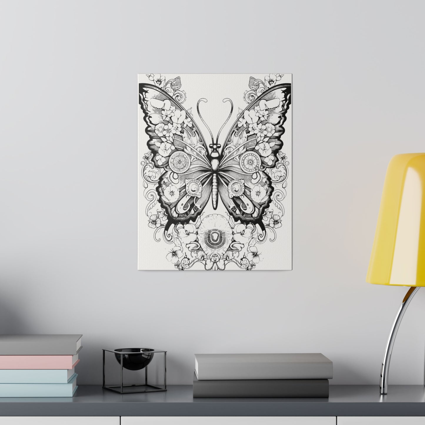 Butterfly Coloring Canvas, Stretched, 0.75"