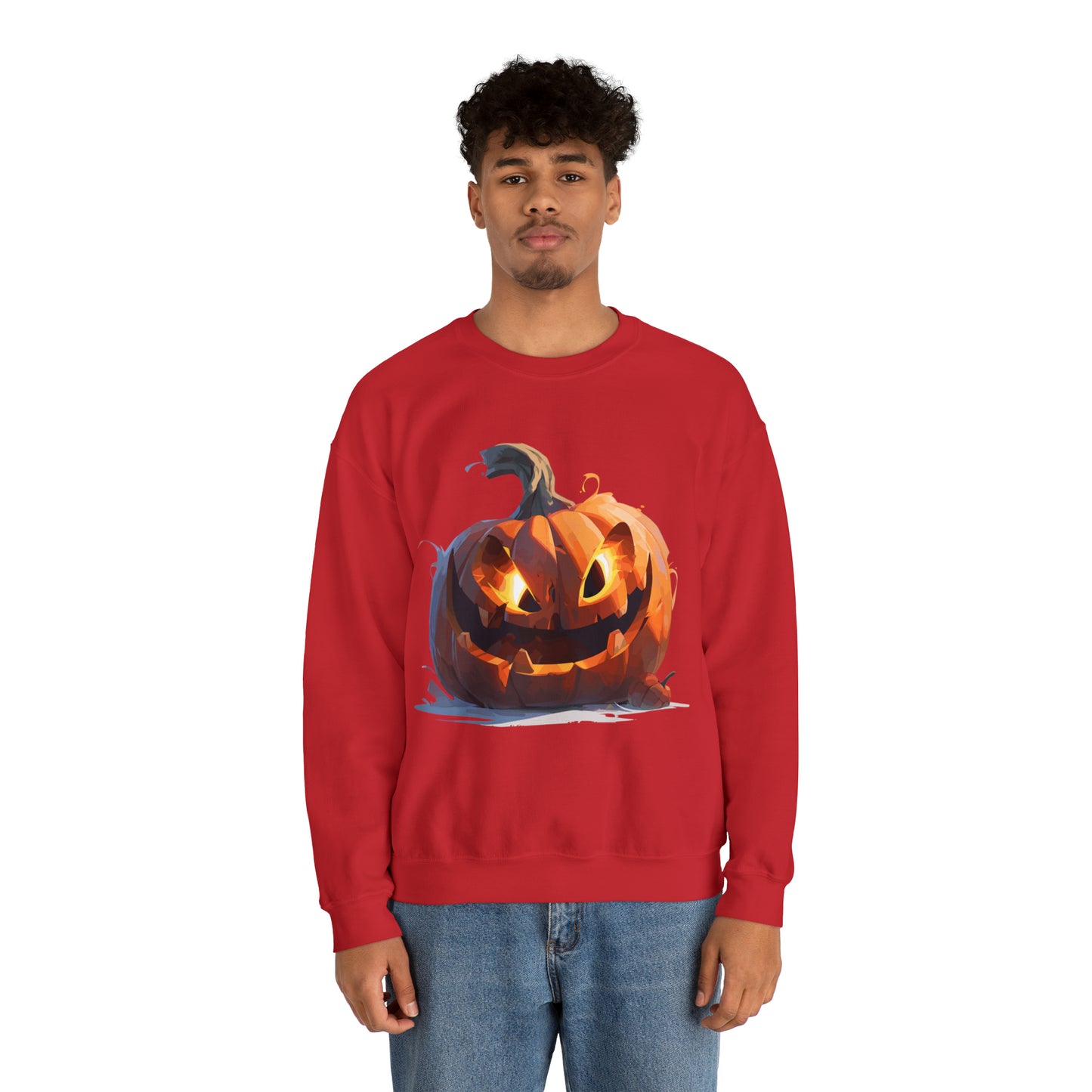 Halloween Pumpkin Crewneck Sweatshirt