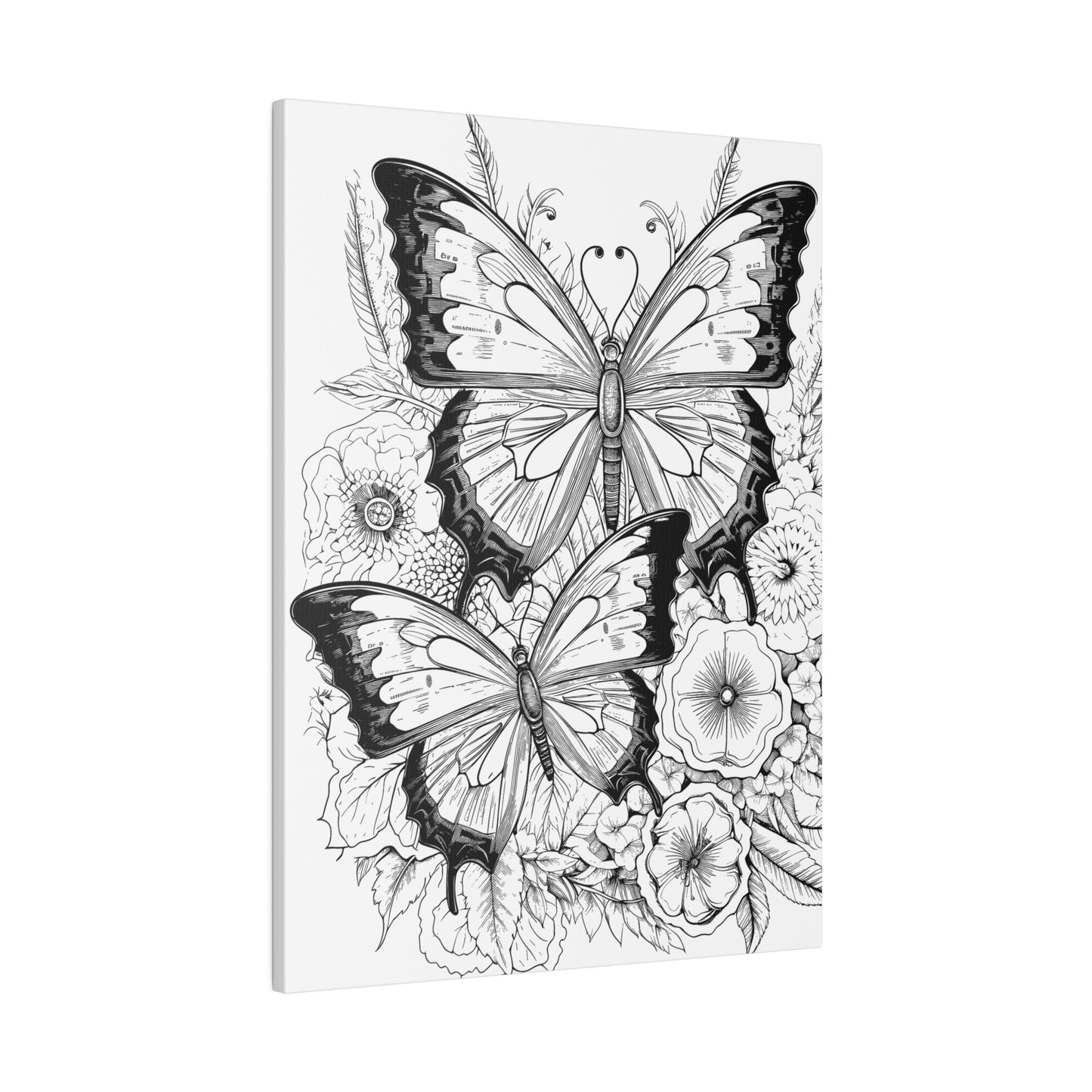 Butterfly Coloring Canvas, Stretched, 0.75"