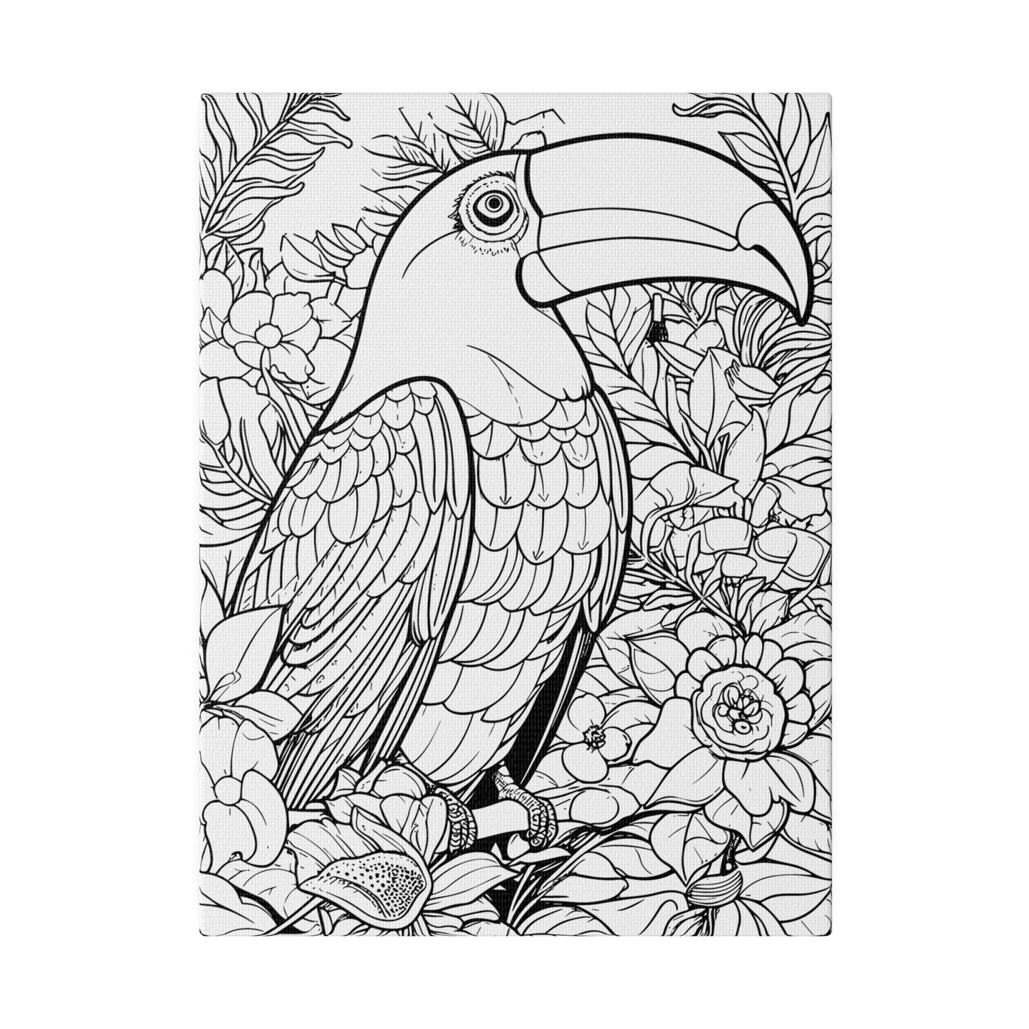 Toucan Coloring Canvas, Stretched, 0.75"