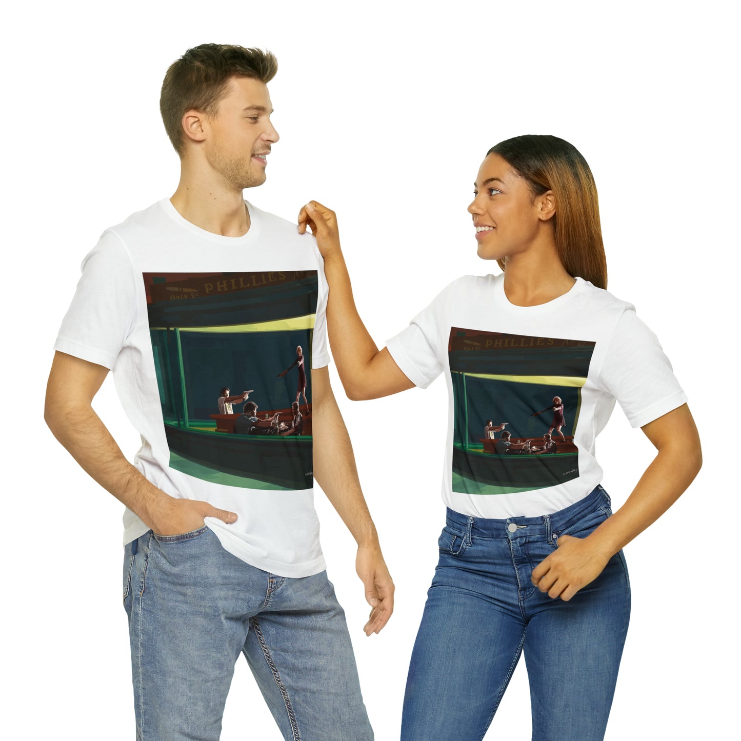 Pulp Nighthawks Whimsical T- Shirt