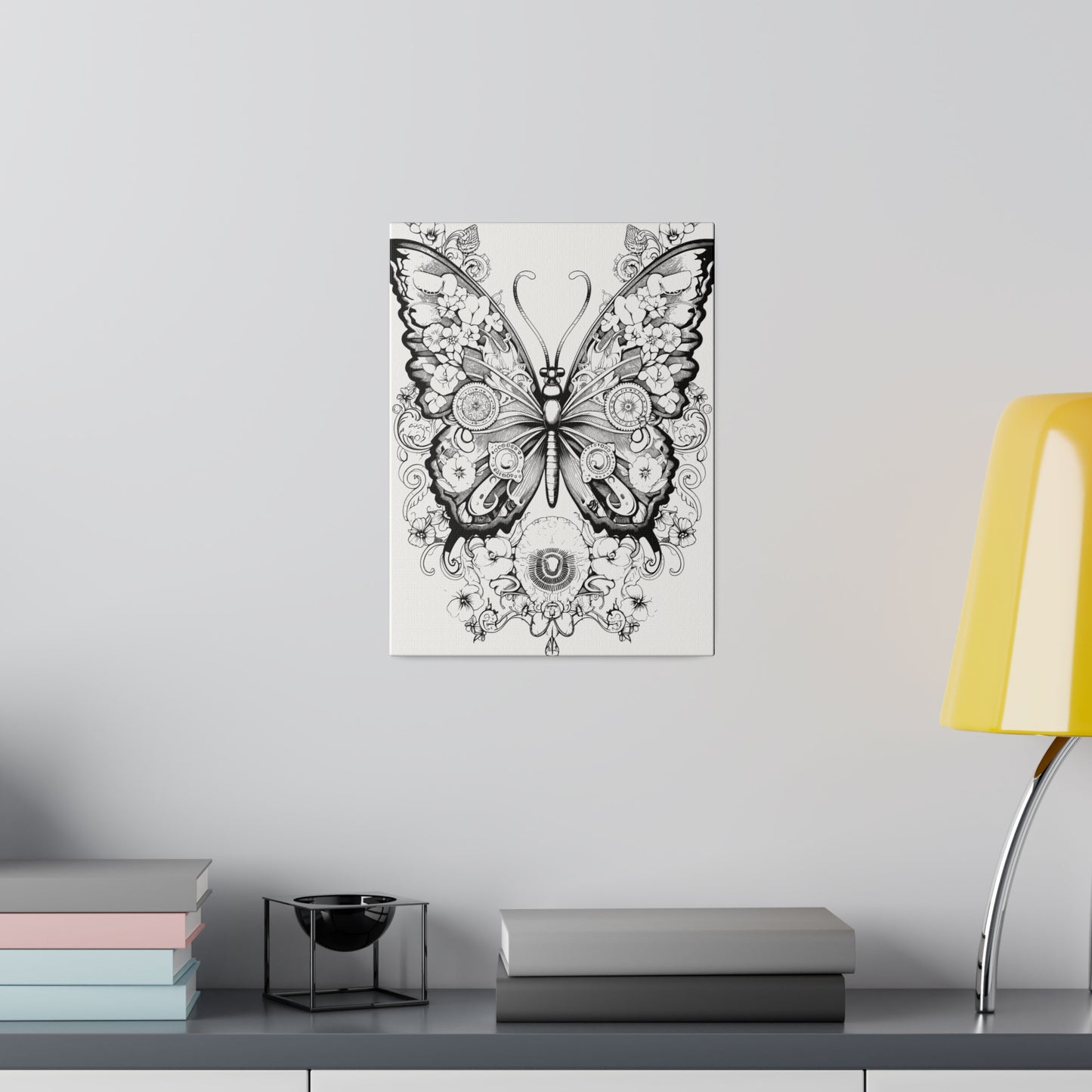 Butterfly Coloring Canvas, Stretched, 0.75"