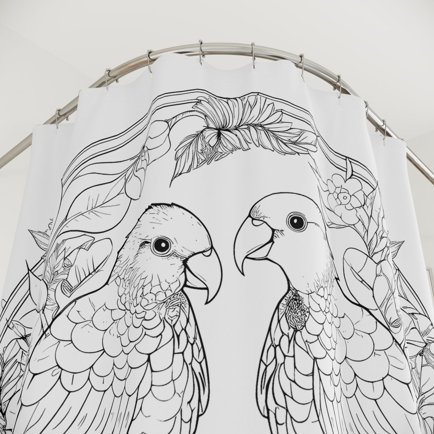 Copy of Lovebirds Pen & Ink Art Shower Curtain