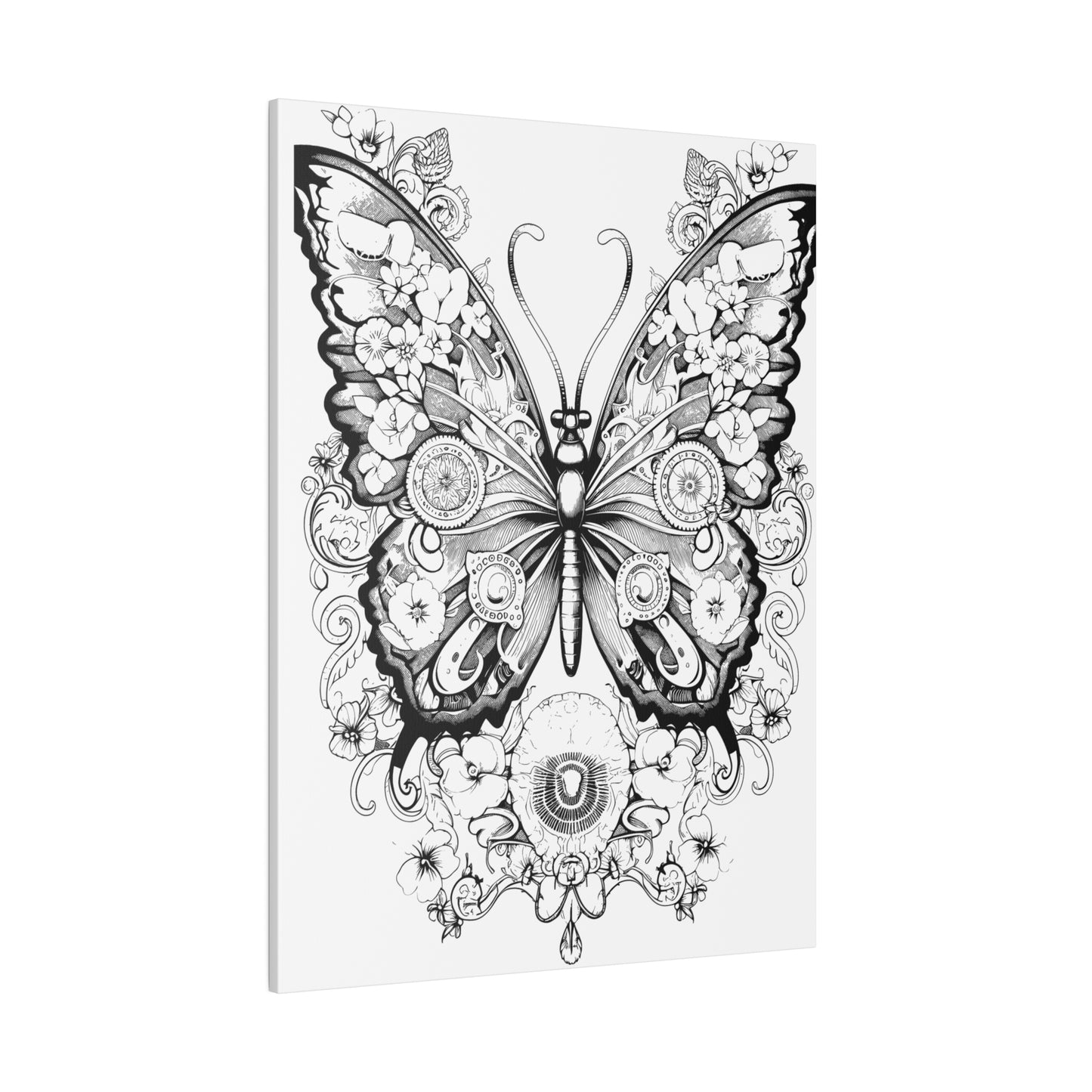 Butterfly Coloring Canvas, Stretched, 0.75"