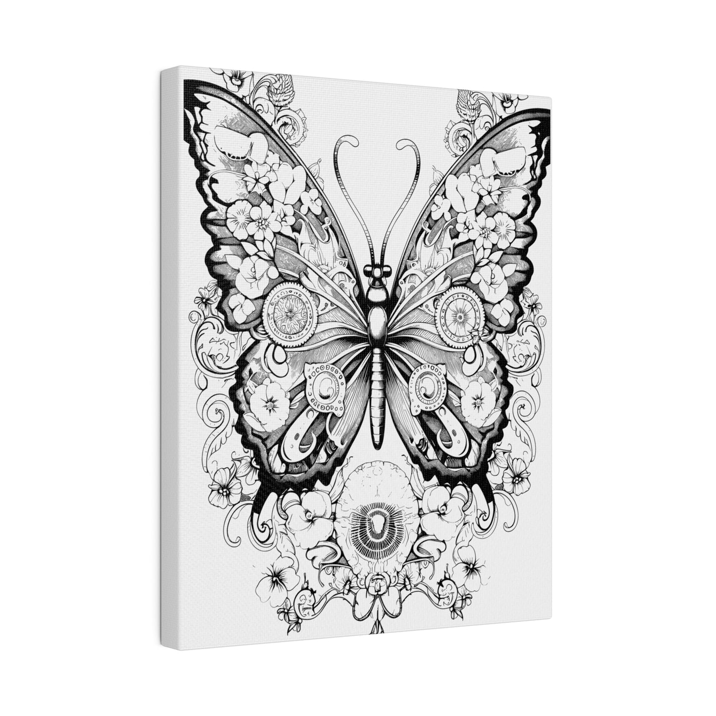 Butterfly Coloring Canvas, Stretched, 0.75"